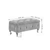 Storage Bench, Flip Top Entryway Bench Seat with Safety Hinge, Storage Chest with Padded Seat, Bed End Stool for Hallway Living Room Bedroom, Supports