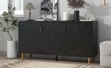 Modern TV Stand for TV up to 70 inch, Media Entertainment Center, Console Table with Adjustable Shelves,Storage Sideboard Cabinet for Living Room