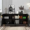 Modern TV Stand for TV up to 70 inch, Media Entertainment Center, Console Table with Adjustable Shelves,Storage Sideboard Cabinet for Living Room