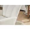 Rocking Chair Nursery, Solid Wood Legs Reading Chair with Teddy Fabirc Upholstered , Nap Armchair for Living Rooms, Bedrooms, Offices, Best Gift,Teddy