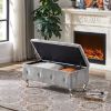 Storage Bench, Flip Top Entryway Bench Seat with Safety Hinge, Storage Chest with Padded Seat, Bed End Stool for Hallway Living Room Bedroom, Supports