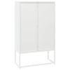 Highboard White 31.5"x13.8"x53.1" Steel