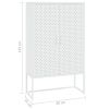 Highboard White 31.5"x13.8"x53.1" Steel
