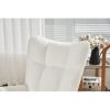 Rocking Chair Nursery, Solid Wood Legs Reading Chair with Teddy Fabirc Upholstered , Nap Armchair for Living Rooms, Bedrooms, Offices, Best Gift,Teddy